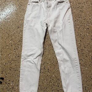 Zara Off-White Denim Pants